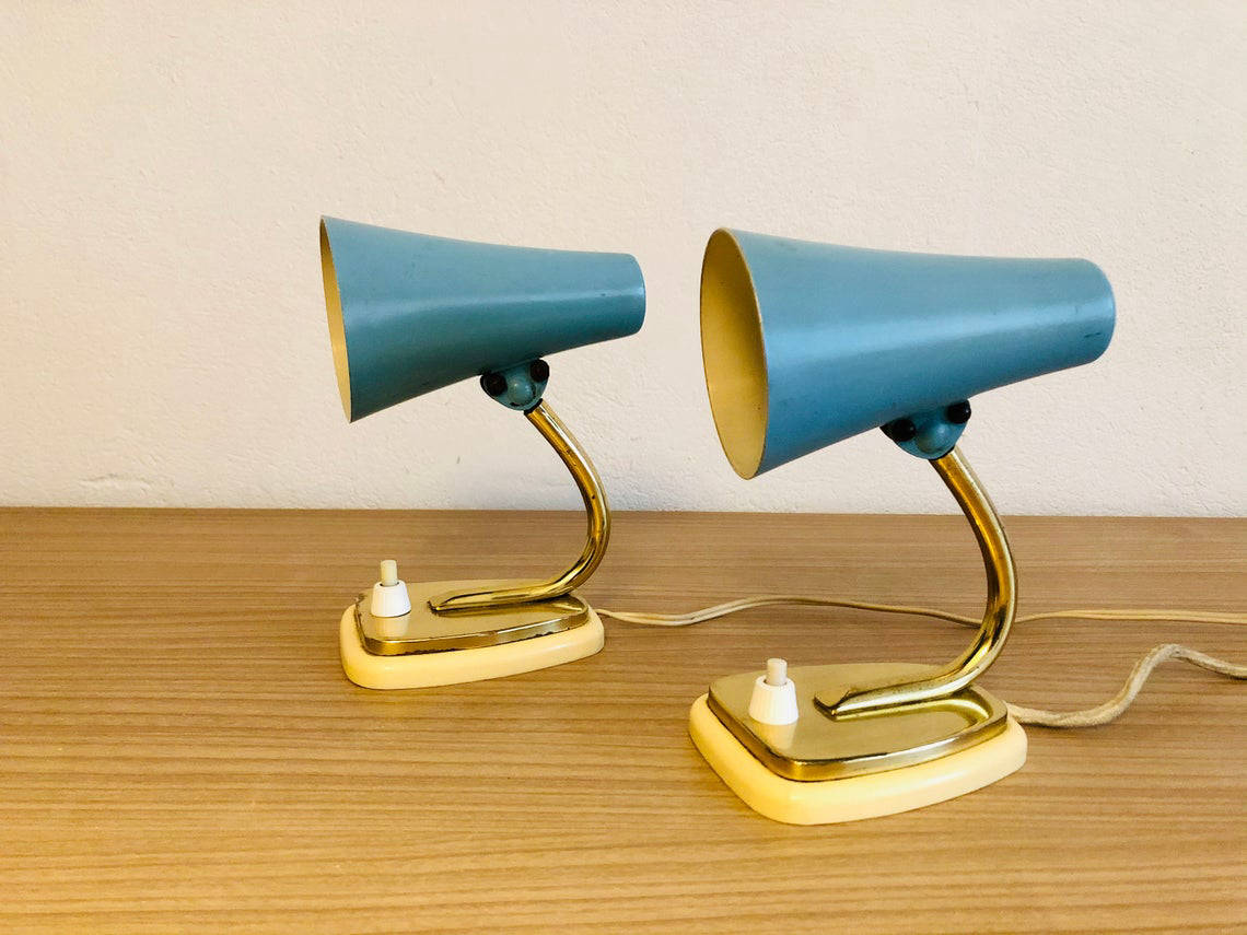 Blaue lampen 60er